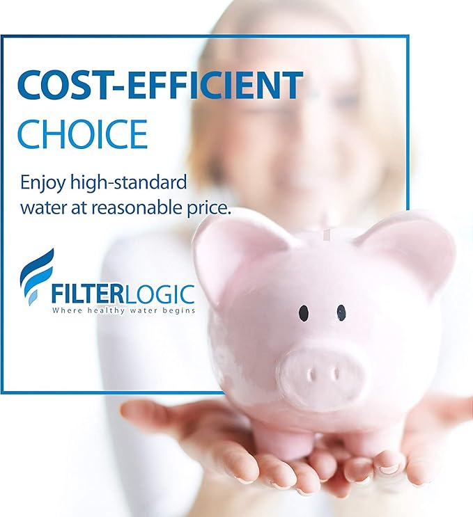 FilterLogic NSF Certified Pitcher Water Filter, Replacement for Brita® Classic 35557, OB03, Mavea® 107007, and Brita® Pitchers Grand, Lake, Capri, Wave, Amazon Basics® 10-Cup Pitcher (Pack of 6)