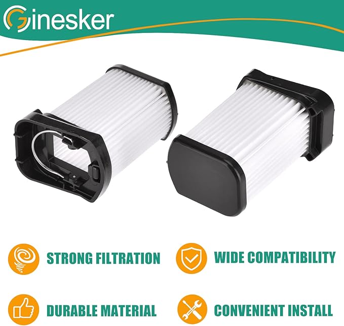 4 Pack Replacement Vacuum Filter for Shark WANDVAC POWER PET WV401BL WV401PK WV403BR WV410BL WV410GN WV410PR Cordless Handheld Vacuum, Fabric Filter Compare to Part # XFFWV400