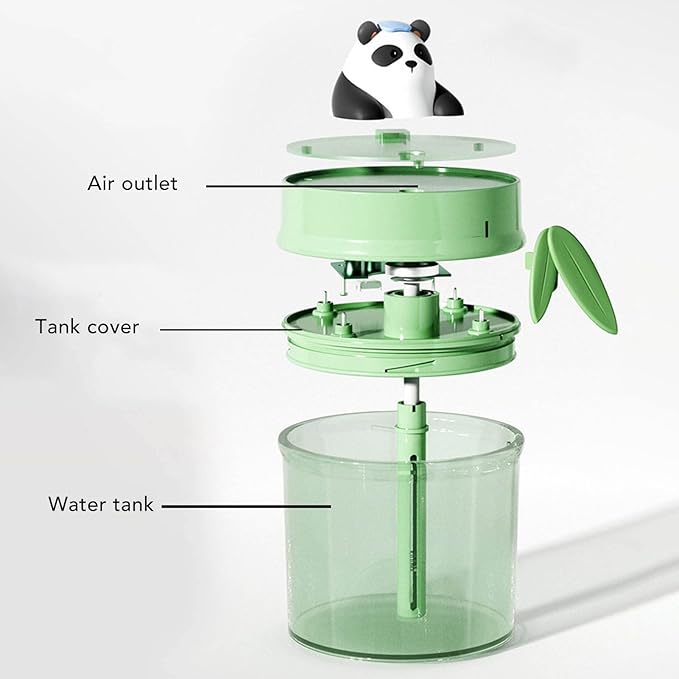 Mini Humidifier Desk Bedroom Home Portable USB Powered Air Humidification Cute Panda Humidifier Air Diffuser Purifier Atomizer 510ml