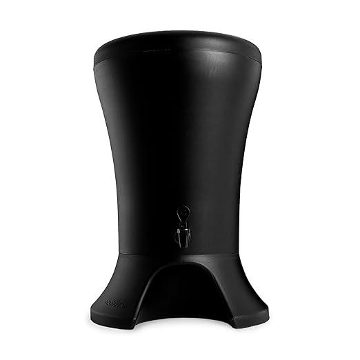 Ecofiltro - Large 7.9 Gallon Mazari Eco-Friendly Polypropylene Water Purifier Dispenser and Filter with Activated Charcoal (Black)