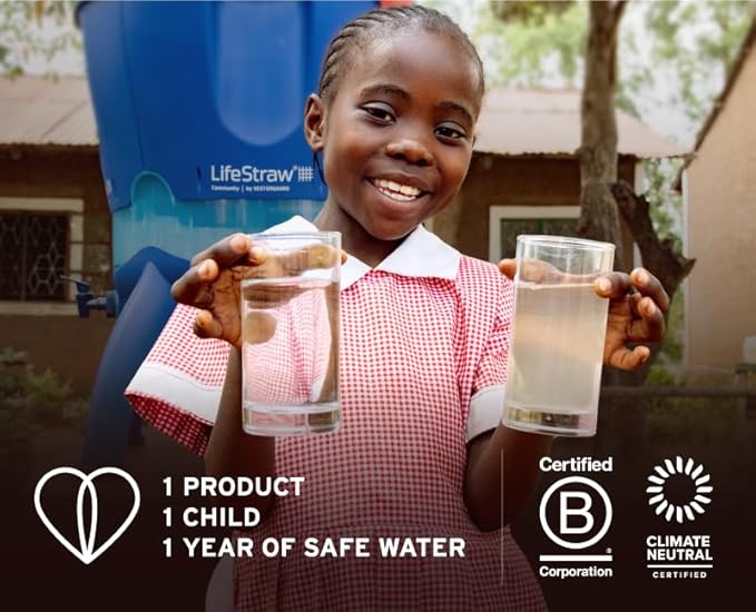 LifeStraw Home – Activated Carbon + Ion Exchange Replacement Filter for Protection Against tap Water contaminants Including microplastics, PFAS and 30+ contaminants, 1-Pack