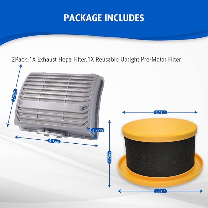 2 Pack Filter Replacement Parts for Hoover UH75250、UH75150、UH75110、UH75100、UH75160、UH75120、UH75210、UH75200、UH75260、UH75240、UH75140 MAXLife Elite Swivel Pet Vacuum Cleaner, Compare to Part: