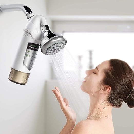 miniwell L720-Plus Shower Filter System-for Bathroom Hard Water and Well -Remove Chlorine & Heavy Metals & Sediments impurties- Good for Skin & Hairs