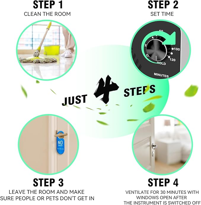 Ozone Generator 90,000mg/h for Up to 6,000 Sq Ft, High-Capacity Commercial Ozone Machine with Timer, Portable Air Purifier & Deodorizer for Home, Basement, Smoke, Pets, Car, Office