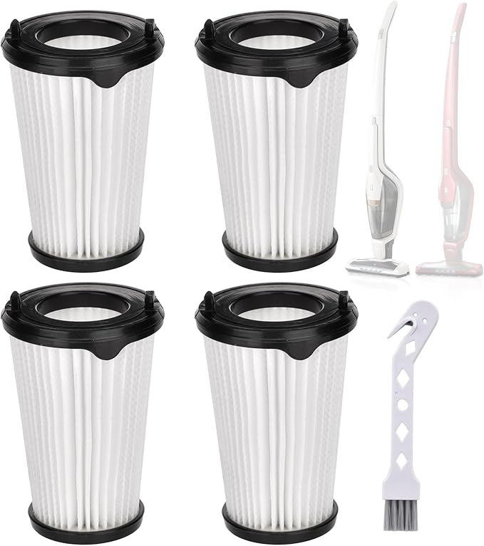 4 Pack VAF-1TM Filter Replacement for Electrolux Ergorapido Stick Lightweight Cordless Vacuum Standard & Pet Version PureAdvantage PureAdvantageTM Ergorapido VAF-1 Vacuum Filters Part # EL65522