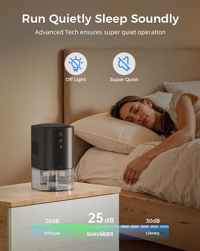 Dehumidifiers for Home, 33oz Dehumidifier for Bedroom with Auto Shutoff, Auto Defrost, Ultra-Quiet Energy Saving for Bathroom Closet Wardrobe Office RV (330sq. ft)