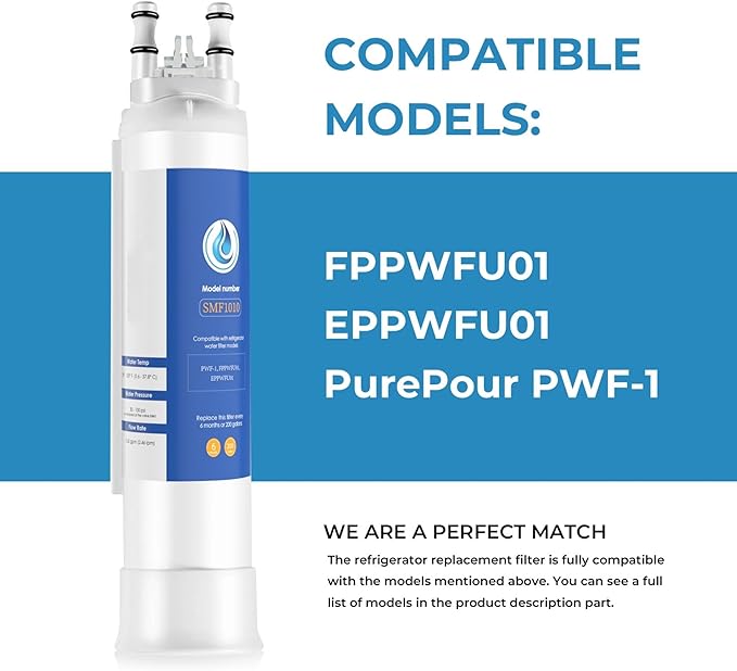 FPPWFU01 Water Replacement, Compatible with EPPWFU01, PureAdvantage PurePour PWF-1, FPPWFU01 (Pack of 2)