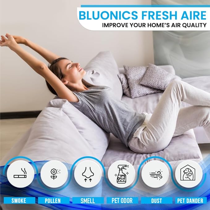 Bluonics Fresh Aire 4-Pack Water Air Washer, Air Revitalizer & Freshener with a bottle of of Tobacco Fragrance with Night Light 7 LED Changing Colors & White Noise
