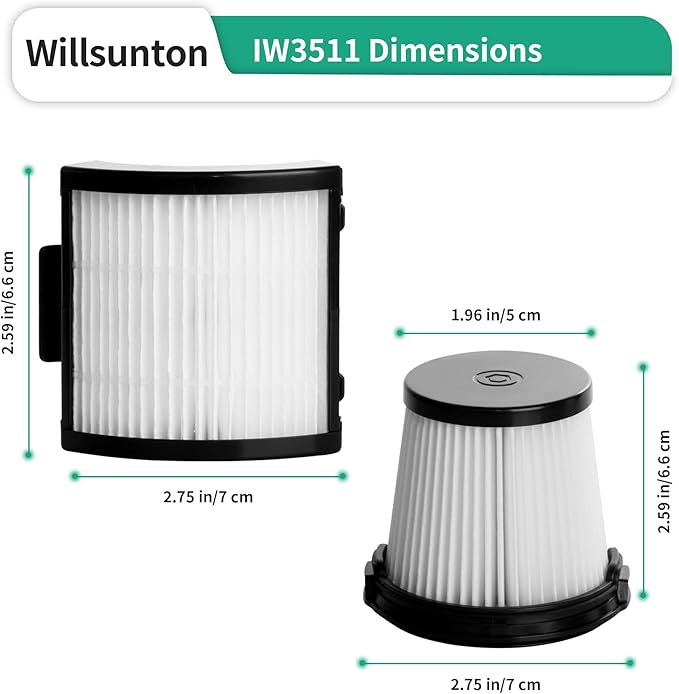 4 Pack IW3511 IW1111 HEPA Filters Replacement for Shark IW3511 DetectPro Lightweight Cordless Stick Vacuum Cleaner. For Shark Detect Pro Auto-Empty System PowerFins Brushroll Portable Handheld 2-In-1
