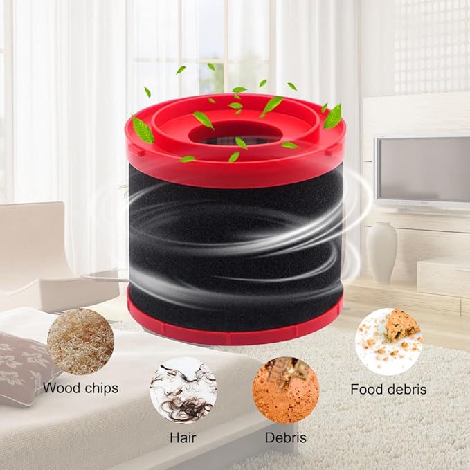 6 Pack 49-90-1900 HEPA Vacuum Filters with 4 Pack 49-90-2015 Sponge Filters Fit for Milwaukee Cordless M18 2 Gallon 0880-20 & FUEL Packout 0970-20, M12 FUEL 1.6 Gallon 0960-20 Wet Dry Vacuum