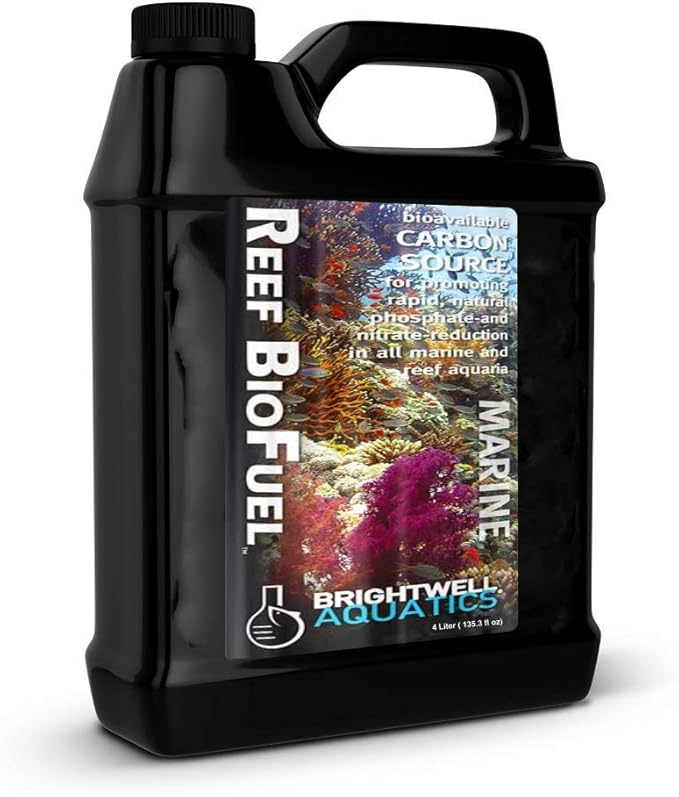 Brightwell Aquatics Reef BioFuel - Organic Carbon Supplement for Marine and Reef Aquariums, Aiding Bacterioplankton Growth That Promotes Rapid Phosphate and Nitrate Reduction, 4 L