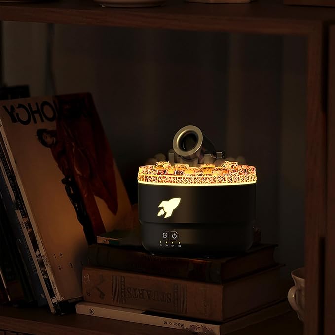 Cannon Blast Aroma Humidifier, 7 Colors LED Vapor Cannon Humidifier Silent Diffuser, 2 Mode Creative Turret Colorful Yellowcane Air Aromatherapy Small Home Desktop Diffuser for Bedroom