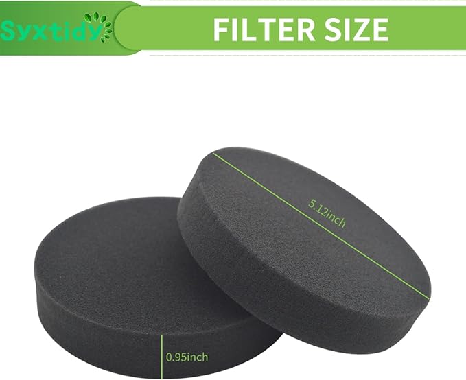 Vacuum Filter for Bissell, Filters Replacement for Bissell Powerforce Helix Bagless 2191, 2190, 2254, 2256, 1700, Part 1608225,5 Pack, Black