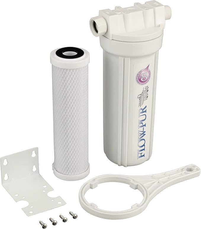 FLOW/PURWATT Watts 520021 RV/Boat Single Exterior Water Filter with Garden Hose Fittings