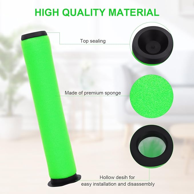 Vacuum Filter Compatible with Bissell AirRam Stick Vacuum Cleaner - Compare to Part # 1611215 for Models 1984 19844 1984B 1984C 2144 21448 19841 Replacement Filters Part(5 Pack)