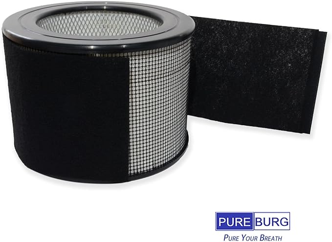 PUREBURG Replacement True HEPA Filter Kit Compatible with Sears/Kenmore 83154,2810,17352,51000,83152,83153,83160,83225,83235 Air Purifiers, H13 True HEPA+4 Charcoal Pre-Filter Wraps