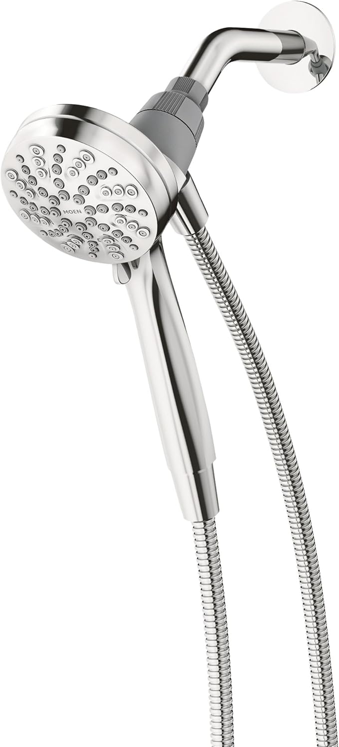 Moen Engage Magnetix Shower Head with Handheld Sprayer, 6 Handheld Shower Head Spray Functions, Chrome Finish, 26100EP