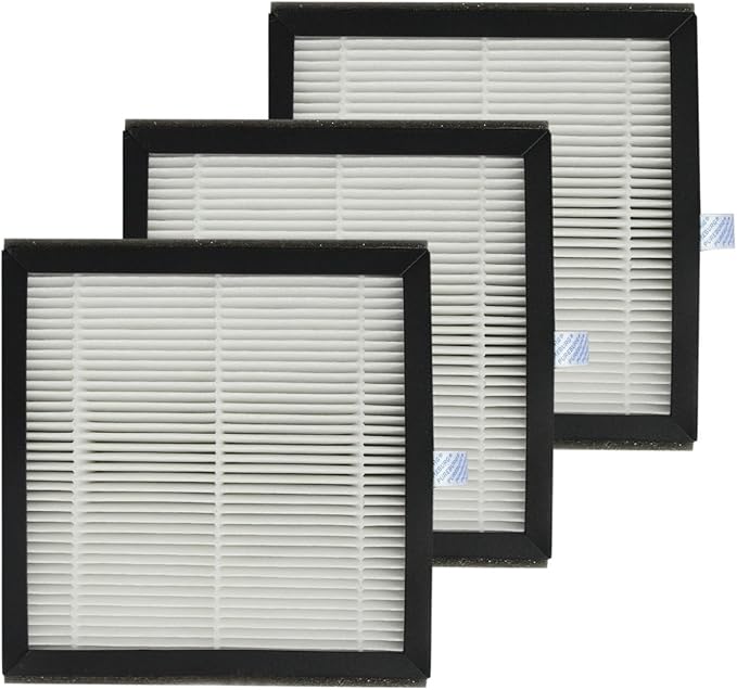 PUREBURG Replacement Filter Compatible with Tenergy Sorbi DH02 Dehumidifier Air Purifier 2-in-1(1000ML) & Afloia Q8 & Honati Hysure Q7,3-Pack H13 HEPA + Activated Carbon Version