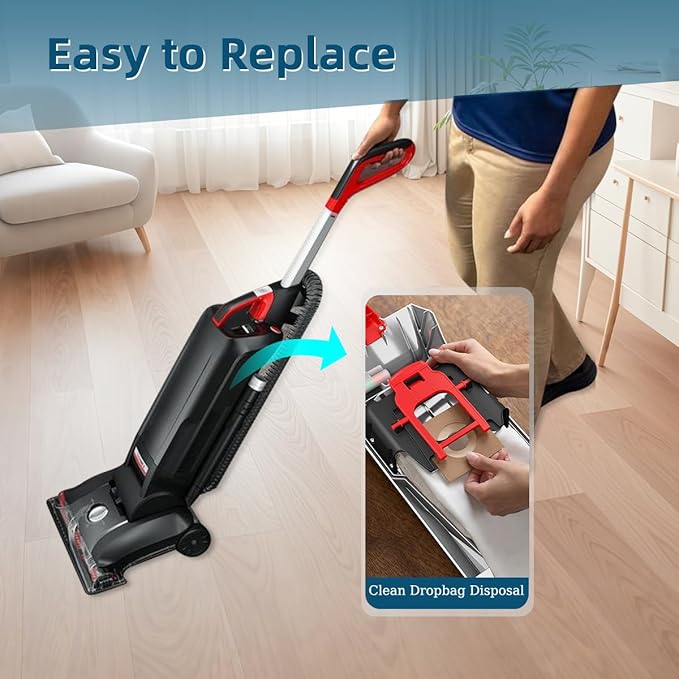 6 Pack Type Y HEPA Vacuum Bags Replacement for Hoover WindTunnel Upright Style Y, Z, YZ Vacuum Cleaners, 4010100Y Filter Bag