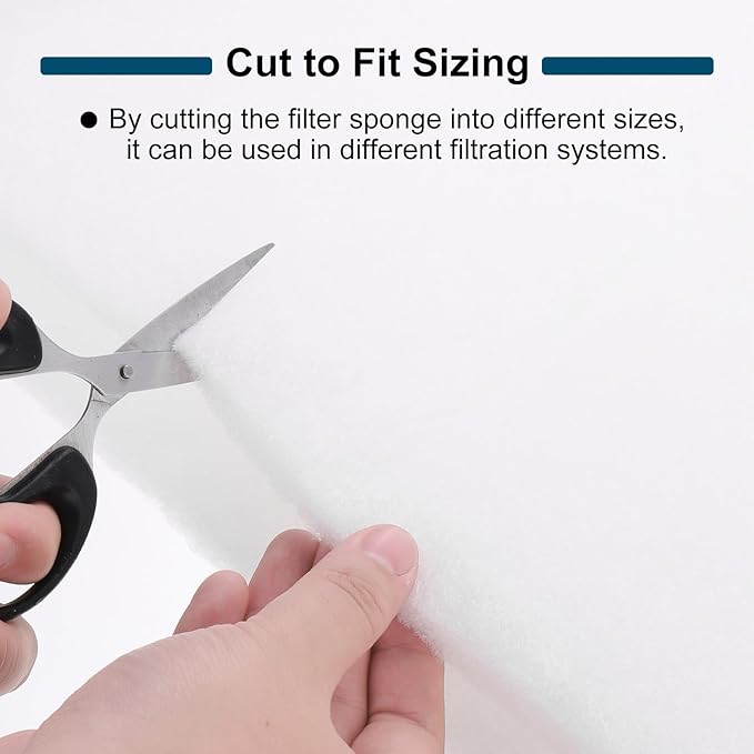 PATIKIL 39" x 39" x 0.2" Air Conditioner Filter Replacement, Washable Reusable Cut to Fit Foam Filter Air Filter for RV AC Vent Window Purifiers Computer, White