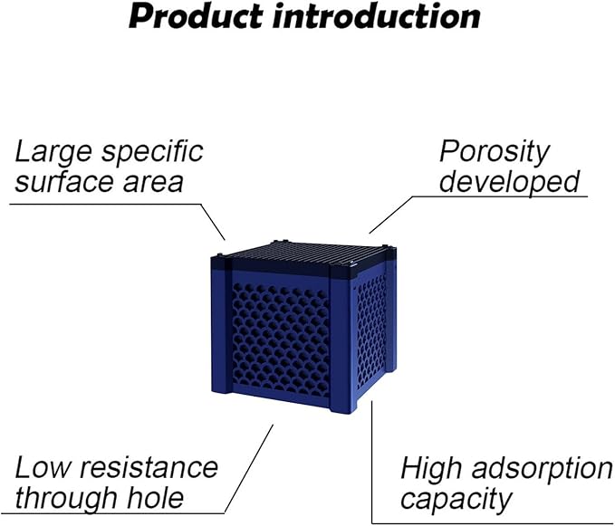 Pure Cube Aquarium Filter 2.0 - Activated Carbon Water Filtration Block for Fish Tanks, Horse Troughs & Livestock Tanks (Blue, 1-Pack)