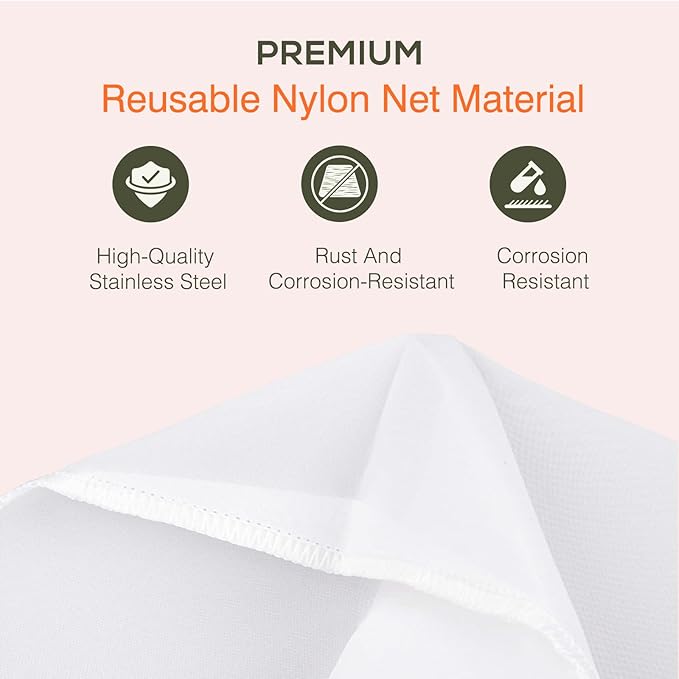 1PCS 10” Reusable Cone Filter Bag for Frying Oil - with Fryer Oil Filter Bag, Cooking Oil Filter Holder, Maple Syrup Cone Filter Stand - Durable Construction - Easy to Clean