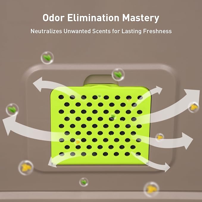 EKO Trash Can Odor Filter Refills for Trash Can and Compost Bin, Activated Charcoal Deodorizer, Strong Charcoal Odor Absorber, Pack of 4 Replacements