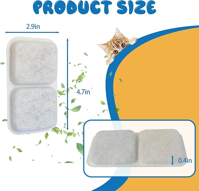 14-Pack Airsift Litter Box Filters for Catit Airsift Jumbo/Regular/Smartsift Litter Boxes,Dual Action Purifier Pads to Absorb and Freshen Litter Box Odors