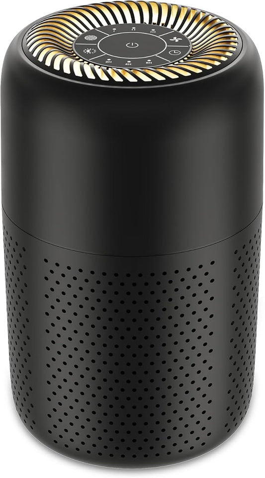 Small Air Purifiers for Bedroom Home Dorm Up to 600 sqft,20 dB Quiet Desktop Air Purifier With Night Light,H13 HEPA Filter,For Smoke Pets Dander Hair Filter,For Apartment Kitchen