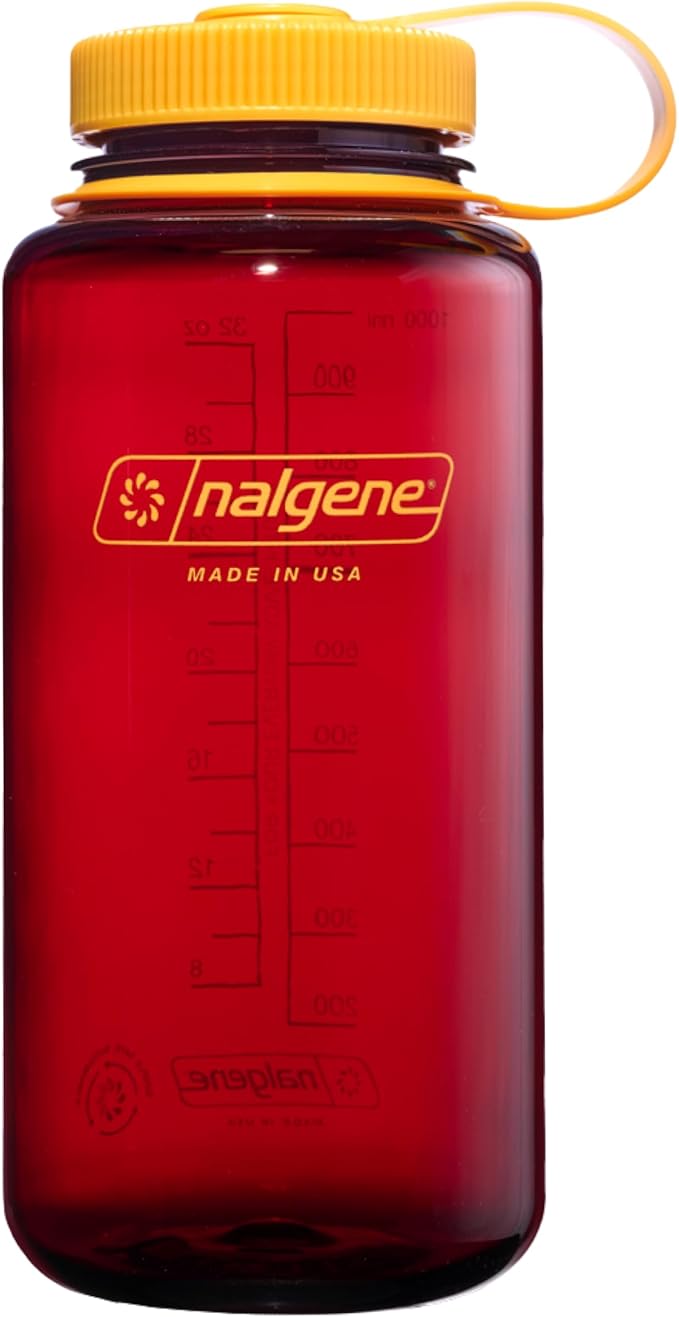 Nalgene Leak Proof Tritan BPA-Free Water Bottle - 32 oz Wide Mouth - Made in the USA for Outdoor Use & Daily Hydration (Laker)