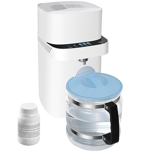 Upgraded Water Distiller for Home Countertop 1.1 Gallon Distilled Water Machine with Smart Digital Display, 750W Distilled Water Maker Purifier Machine with 4L Glass Container for Home Office Use