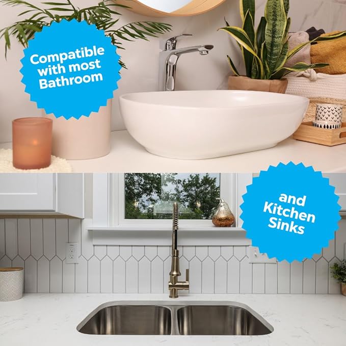 Clearbrook OSF-12 Original Sink Filter, Stainless Steel 3/8 Compression Hoses, Durable Water Filtration System for Kitchens & Bathrooms