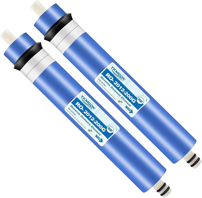 2 Pack 200GPD RO Membrane,2012-200G Reverse Osmosis Membrane Replacement Water Filter,for Under Sink Home Drinking RO Water Purifier System