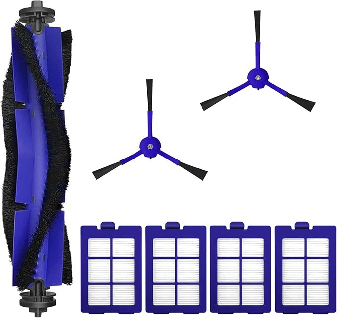 X8 Filters & Replacement Parts Kit for Eufy RoboVac X8 / X8 Hybrid – Washable & Reusable, 1 Roller Brush, 2 Side Brushes, 4 HEPA Filters – Compatible with Eufy X8 Robot Vacuum Cleaner