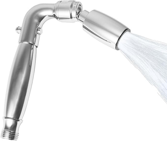 High Sierra® Solid Metal Handheld Shower Head, Lead-Free, with Built-In Trickle Valve. Shower Hose and Holder Not Included. Low Flow 1.5 GPM. Polished Chrome