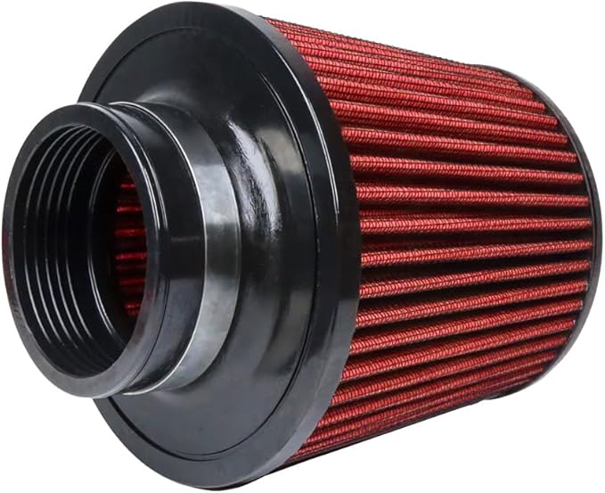 Kyostar Universal Carbon Fiber 3 Inch 76mm Air Intake Cone Filter Replacement Quality Dry Air Filter, Red
