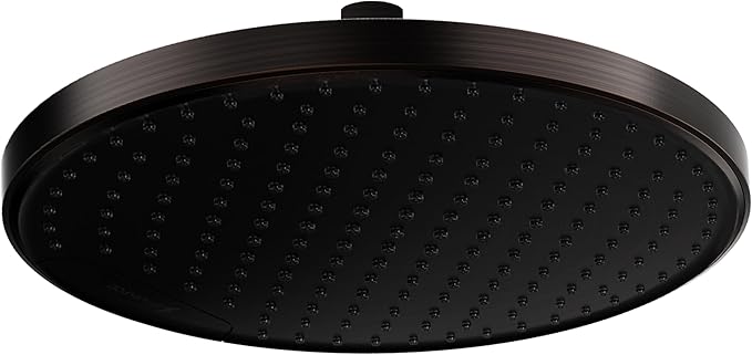 SparkPod 10 Inch Round Rain Shower Head - Ceiling or Wall Mount Rainfall Shower Head - Large Coverage Showerhead - Brass Ball Joint with 360° Adjustment - 1-Min Install (Vintage Oil Rubbed Bronze)