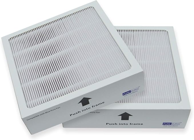 PUREBURG Replacement Filter Compatible with Blueair Pure Fan Auto,Blue Pure Purifying Fan, 2-Pack H13 HEPA Air Clean Dust