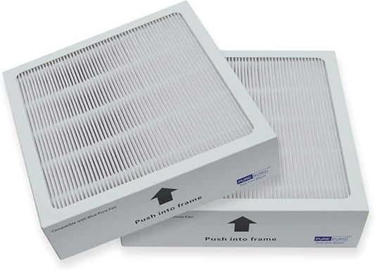 PUREBURG Replacement Filter Compatible with Blueair Pure Fan Auto,Blue Pure Purifying Fan, 2-Pack H13 HEPA Air Clean Dust