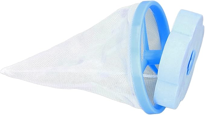 10Pcs Washing Machine Filter Bag, Reusable Washing Machine Floating Lint Mesh Bag Plum-Shaped Cleaning Mesh Bag Portable Washer Lint Catcher for Home(Blue)