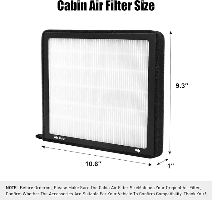 CF10360,Cabin Air Filter with activated carbon particle for Chevrolet,Silverado 1500,2500,3500,Suburban 1500,2500,Tahoe.Cadillac,Escalade.GMC,Sierra 1500,2500,3500,Yukon,Yukon XL 1500,2500.Hummer,H2.