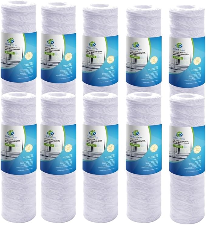 CFS – 5 Micron Sediment Water Filter Cartridges Compatible with Campbell 1SS Models – Removes Bad Taste and Odor – Whole House Replacement Filter Cartridge – 9-3/4" Cartridge, 10 Pack