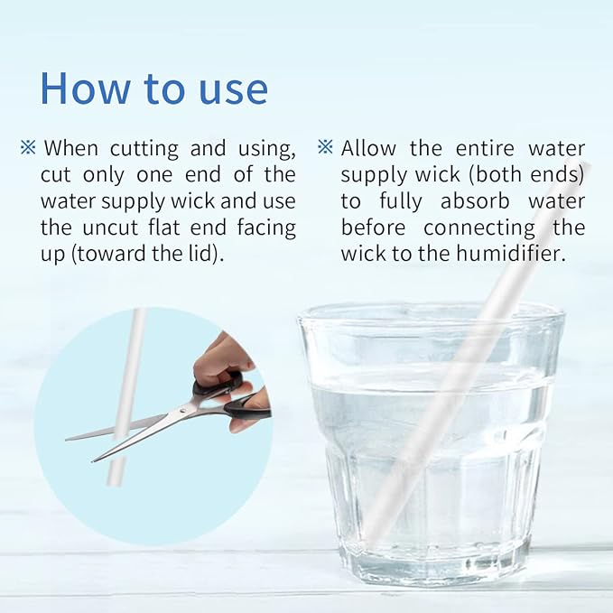 10 Pieces Humidifier Sticks Cotton Filter Refill Sticks Filter Replacement Wicks USB Humidifier Replacement Parts for Humidifier Car Humidifier Replacement Parts Can be cut(5.9 Inch)