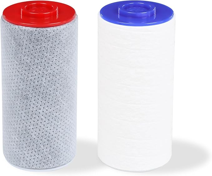 Compatible with Weddell Duo Shower Filter, Replacement Cartridges Full Set + Extra Filters, Removes Chlorine, PFAS, Heavy Metals, Particulates, for Clean & Safe Shower Water (1+1)
