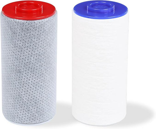 Compatible with Weddell Duo Shower Filter, Replacement Cartridges Full Set + Extra Filters, Removes Chlorine, PFAS, Heavy Metals, Particulates, for Clean & Safe Shower Water (1+1)