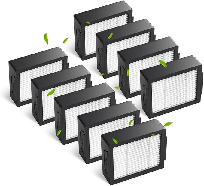9-pack 4639161 High-Efficiency Filter for iRobot Replacement Parts Vacuum Filter, Roomba e, i & j Series, and Roomba Combo i1+ i3 i3+ i4 i5 and j5 Series