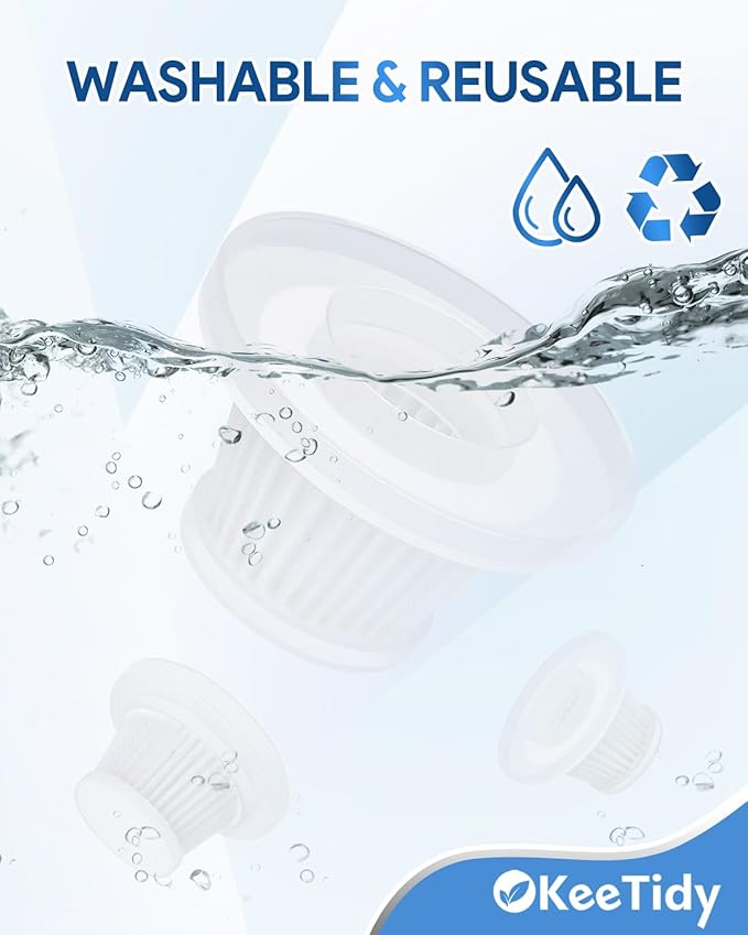 Replacement Filter Compatible with Horsepower Duck Compact Cordless Vacuum Cleaner AS Seen On TV, Vacuum Cleaner Filter Replacement Parts, 4+1 Pack