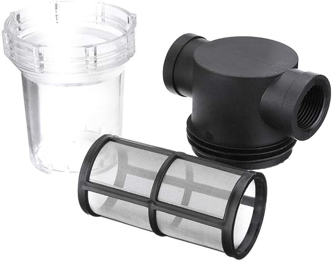 1Pcs Garden Pond 1 inch Inline Mesh Strainer Water Pump Filter Irrigation High Flow Pipeline Filter Garden Interface Strainer(Size:80 mesh)