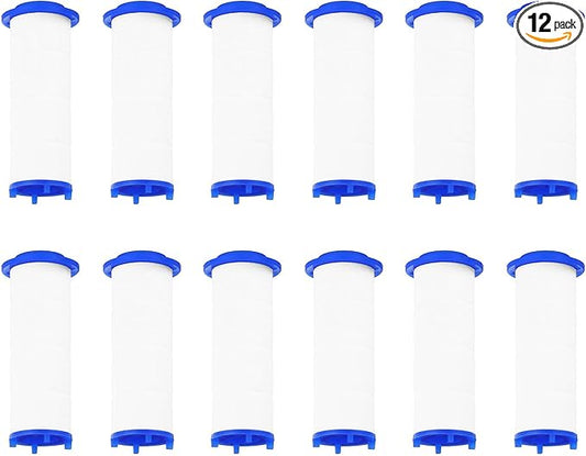 uxcell 12 Pcs Shower Head Filter 2.4 Inch PP Cotton Filter Cartridge Replacement High-Pressure Handheld Fan Shower Jet Sets