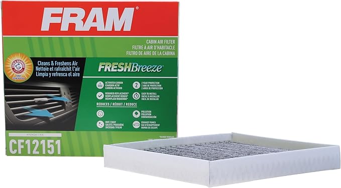 FRAM Fresh Breeze Cabin Air Filter with Arm & Hammer Baking Soda, CF12151 for Hyundai and Kia Vehicles